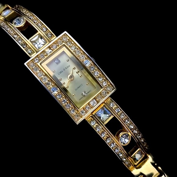 Côte d'Azure Crystal Inlay Quartz Analog Women's Watch - Picture 1 of 11